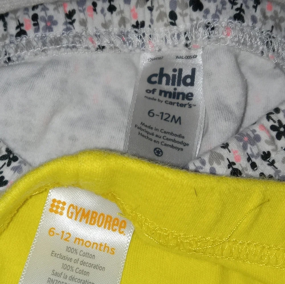 5 for $10 Carter's/Gymboree 6-12M Baby Girl Pull On Pants - Picture 3 of 6